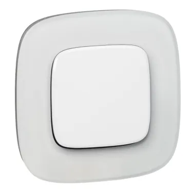 Valena ALLURE Рамка 1 пост Белое стекло универсальная