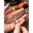 Шина PEN ноль-земля 6х9мм 16 отверстий латунь крепеж по центру PROxima