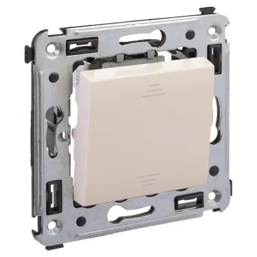 Avanti Выключатель одноклавишный, в стену, Ванильная дымка