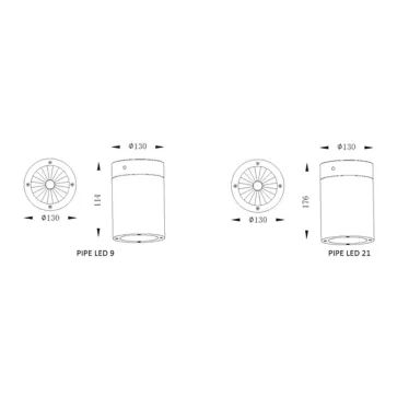 Светильник светодиодный PIPE LED 21W D40 730 SL
