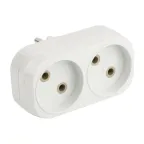 Тройник на 2 розетки без заземления 6А