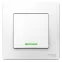 BLANCA скрытой установки одноклавишный переключатель (cх.6) с подсветкой, 10A, 250B, белый