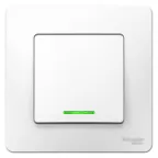 BLANCA скрытой установки одноклавишный переключатель (cх.6) с подсветкой, 10A, 250B, белый