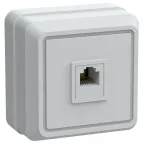 ОКТАВА Розетка телефонная белая