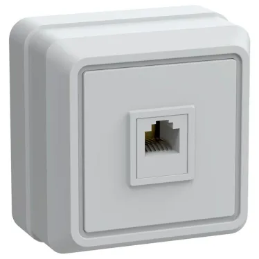 ОКТАВА Розетка телефонная белая