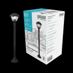 Светильник садово-парковый столб НТУ 1хE27 AC 220В Черный IP54 200х200х1000мм Алюминий max 60Вт ландшафтный Aura Gauss