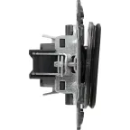 Valena ALLURE Выключатель 10АХ 250В с лицевой панелью Безвинтовые зажимы Антрацит