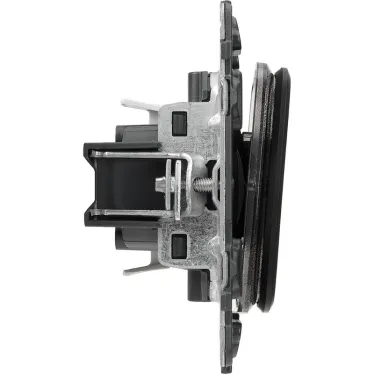 Valena ALLURE Выключатель 10АХ 250В с лицевой панелью Безвинтовые зажимы Антрацит