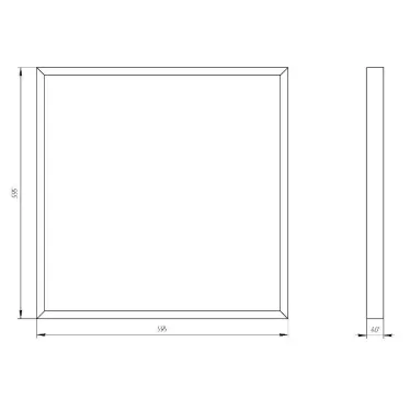 Светильник светодиодный SPO-910-3-40K-032 595х595x40 32Вт 3360Лм 4000К МАТОВЫЙ С ПРОВОДОМ (2/48)