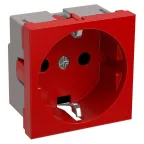 Розетка силовая с заземлением красная РКС- 20-32-П-К