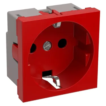 Розетка силовая с заземлением красная РКС- 20-32-П-К