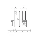 Вертикальный балочный зажим 1-5мм под нейлоновую стяжку