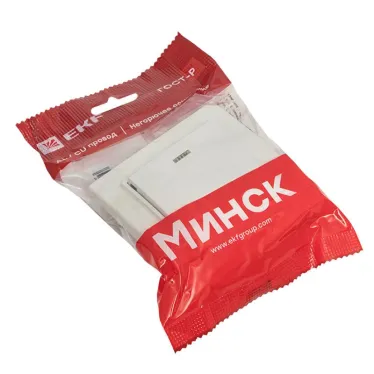 Выключатель Минск 1-клавишный СП с индикатором 10А белый