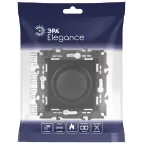 Светорегулятор поворотно-нажимной, 400ВА 230В, Эра Elegance, антрацит,14-4101-05