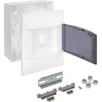 Practibox S Пластиковый щиток Навесной (ЩРн-П) 1X4 Дымчатая дверь