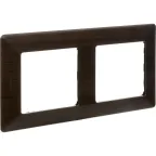 Valena LIFE Рамка 2 поста темное дерево универсальная
