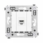 Avanti Телефонная розетка RJ-12 без шторки в стенуодинарная Белое облако