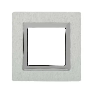 Рамка из алюминия, ''Avanti'', серая, 2 модуля