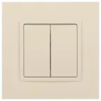 Переключатель двойной, 10АХ-250В, Эра Elegance, сл.кость,14-1106-02
