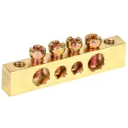 Шина PEN земля-ноль 6х9мм 4/2 (4группы/крепеж по краям)