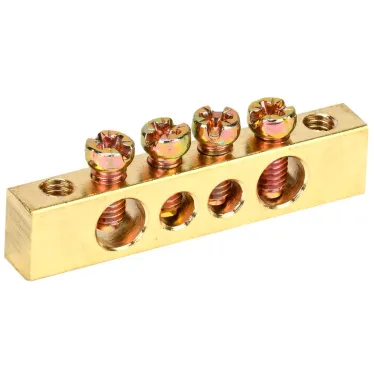 Шина PEN земля-ноль 6х9мм 4/2 (4группы/крепеж по краям)