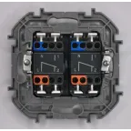 Переключатель модульный двухклавишный - INSPIRIA -10 AX - 250 В~ - белый