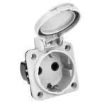 Розетка панельная РП13-3 2Р+РЕ 16А з/к с крышкой IP54 серая MAGNUM