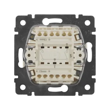 VALENA Выключатель двухклавишный в рамку слоновая кость