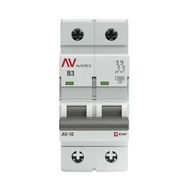Выключатель автоматический AV-10 2P 3A (B) 10kA AVERES