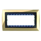 Рамка с суппортом на 5 узких модулей, S82C, золото - графит