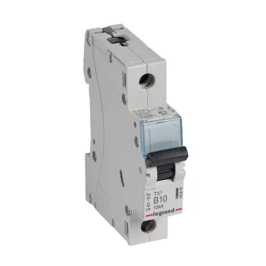 Автоматический выключатель TX? 6000 - 10 кА - тип характеристики B - 1П - 230/400 В~ - 10 А - 1 модуль