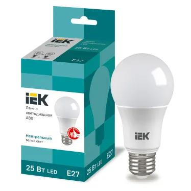 Лампа светодиодная A80 груша 25Вт 230В 4000К E27 IEK