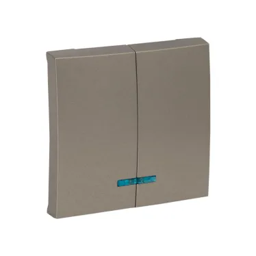 Валенсия лицевая панель выключателя 2-кл. с индикатором 10А кашемир