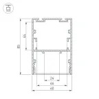 Профиль ARH-LINE-6085-2000 ANOD (ARL, Алюминий)
