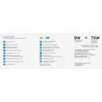 Светильник светодиодный ДБП 8 Вт 700 лм 6500К AC 220В Белый IP65 круг D140х48мм Пластик ЖКХ Elementary Gauss