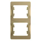 GLOSSA Рамка 2 поста вертикальная титан