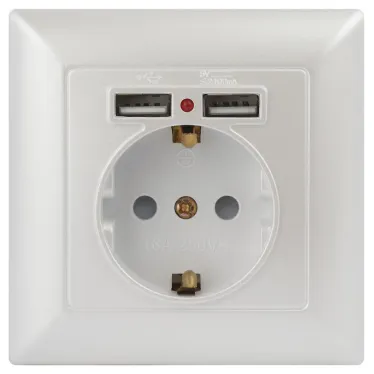 Розетка Intro Solo 4-410-06 с заземлением P+E
