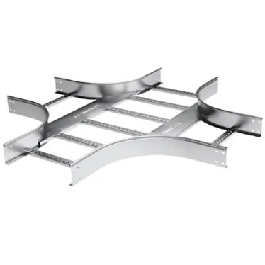 Ответвитель Х-образный 80х500 R-300 в комплекте с крепежными элементами и соединительными пластинами, необходимыми для монтажа, горячеоцинкованный