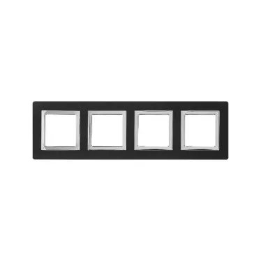 Рамка из алюминия, ''Avanti'', черная, 8 модулей