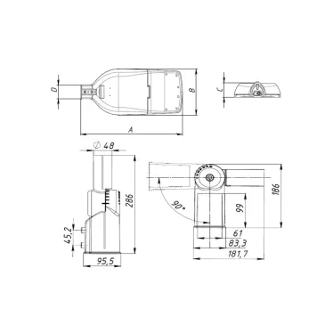 Светильник FREGAT LED 55 (W1) 4000K G2