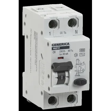 АВДТ 32 C32 - Автоматический Выключатель Дифф. Тока GENERICA
