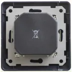 GLOSSA Термостат электронный теплого пола с датчиком 10A антрацит в сборе