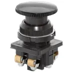 Выключатель кнопочный КЕ-191 У2 исп.5, черный, 1р, гриб без фиксации, IP54, 10А, 660В