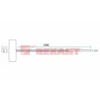 Хомут под маркер nylon 100x2,5 мм 100 шт. белый, REXANT