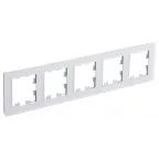 ATLASDESIGN NATURE рамка пятипостовая, МАТОВОЕ ОРГАНИЧЕСКОЕ СТЕКЛО БЕЛЫЙ