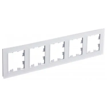 ATLASDESIGN NATURE рамка пятипостовая, МАТОВОЕ ОРГАНИЧЕСКОЕ СТЕКЛО БЕЛЫЙ