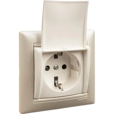 VALENA Рамка 1 пост белая/серебро