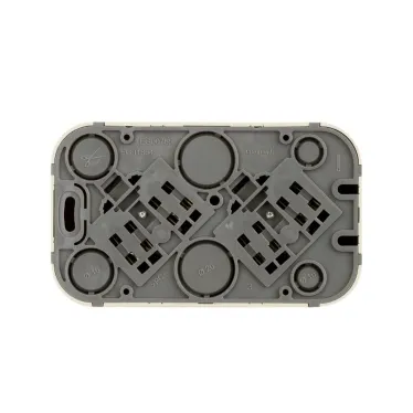 Quteo розетка двойная с заземлением с защитными шторками - 16 A - 250 В IP 20 - Слоновая кость