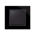 Рамка на 3 поста, S82N, чёрный - графит (стекло)