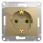 GLOSSA Розетка с заземлением в рамку титан